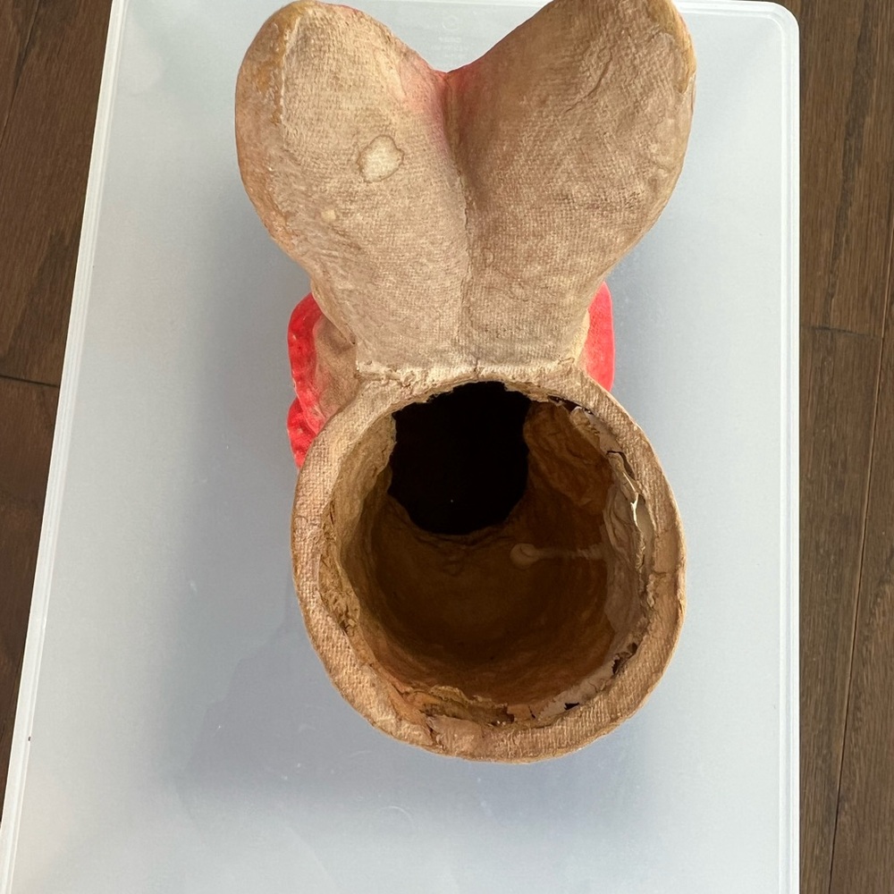 Vintage Paper-Mâché Easter Bunny Candy Container - Picture 3 of 6
